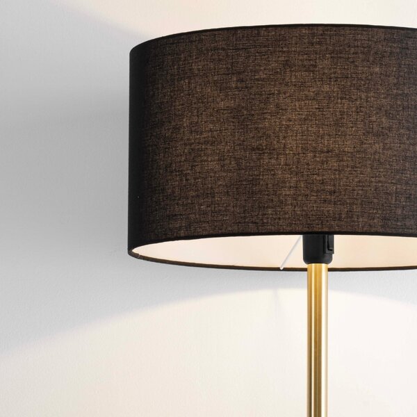 Černo-zlatá stojací lampa Nova Luce Sibnia 164,8 cm