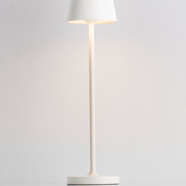 Krémově bílá kovová nabíjecí stolní LED lampa Nova Luce Petit