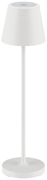 Krémově bílá kovová nabíjecí stolní LED lampa Nova Luce Petit
