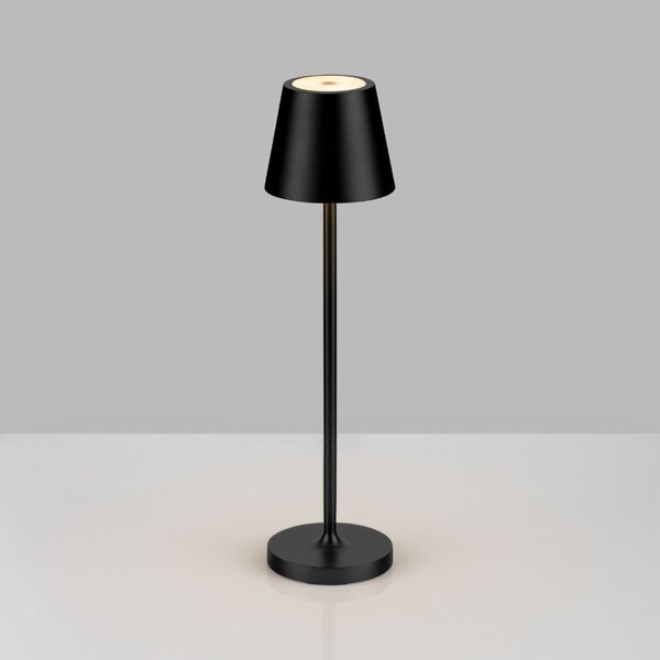 Černá kovová nabíjecí stolní LED lampa Nova Luce Petit