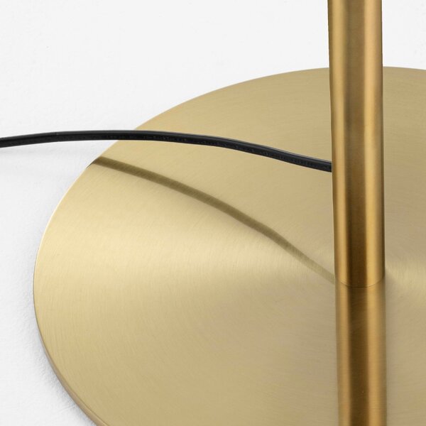 Černo-zlatá stojací lampa Nova Luce Sibnia 164,8 cm