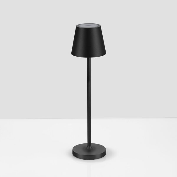 Antracitově šedá kovová nabíjecí stolní LED lampa Nova Luce Petit