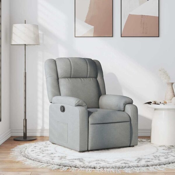 VidaXL Polohovací křeslo textil [373536] Barva: Hnědá