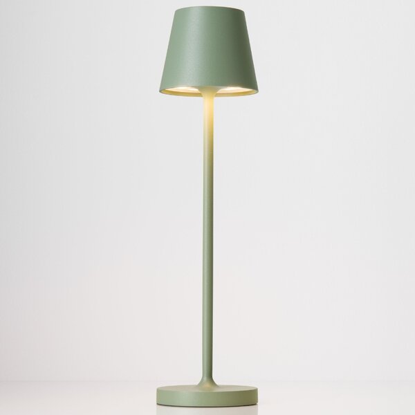 Zelená kovová nabíjecí stolní LED lampa Nova Luce Petit