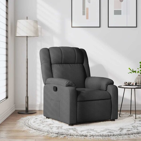 VidaXL Polohovací křeslo textil [373536] Barva: Tmavě šedá