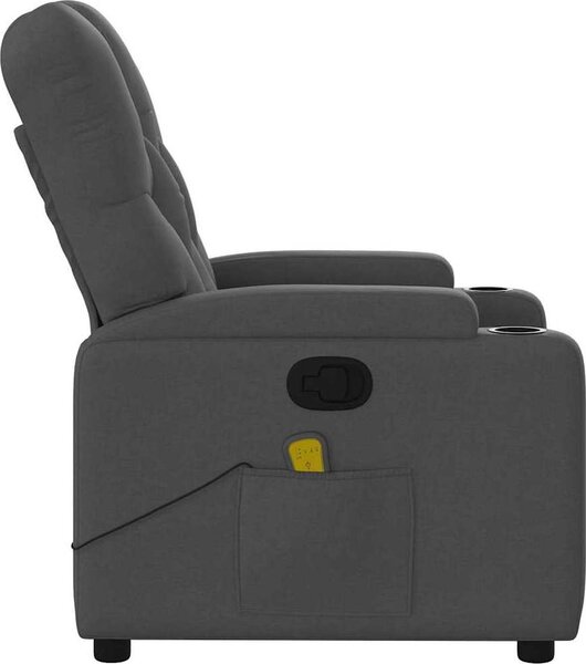 VidaXL Masážní polohovací křeslo textil [372499] Barva: Tmavě šedá