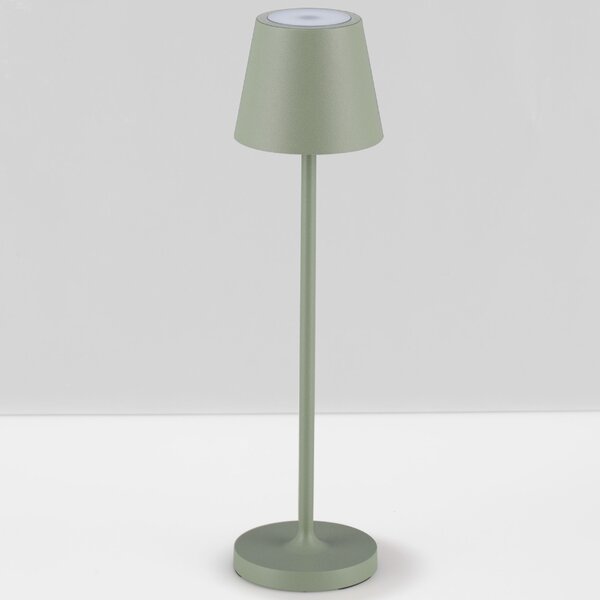 Zelená kovová nabíjecí stolní LED lampa Nova Luce Petit