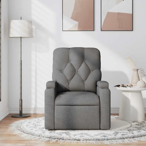 VidaXL Masážní polohovací křeslo textil [372499] Barva: Tmavě šedá