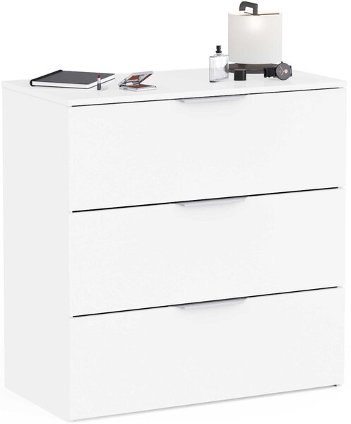 Komoda Micheline - 80x41x81cm - 3 zásuvky - bílá