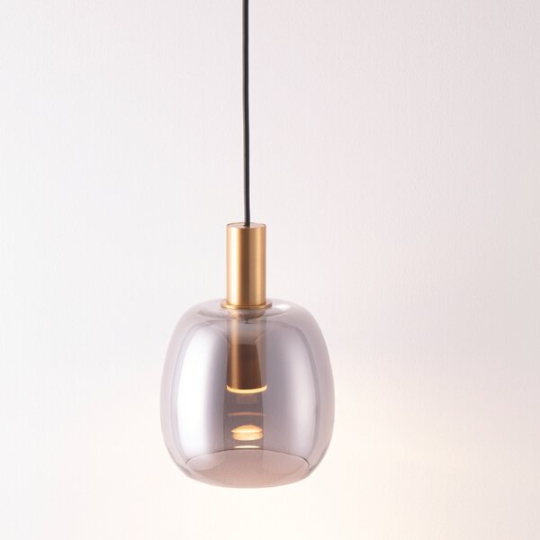 Skleněné závěsné LED světlo Nova Luce Imatia 16 cm