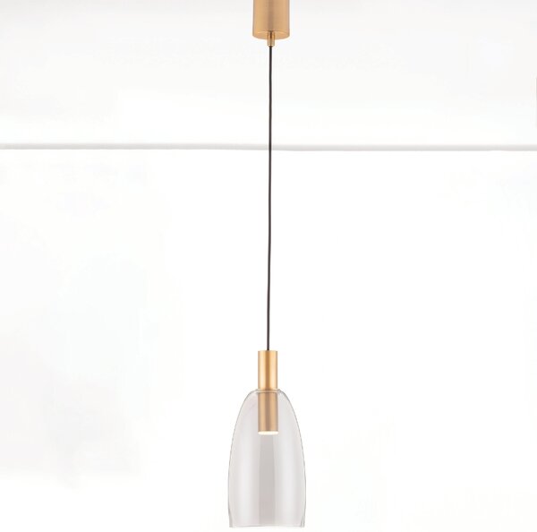 Skleněné závěsné LED světlo Nova Luce Imatia 14,5 cm