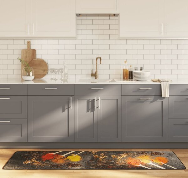 VidaXL Kuchyňský koberec 60x180 cm pratelný [136628] Barva: Hnědá