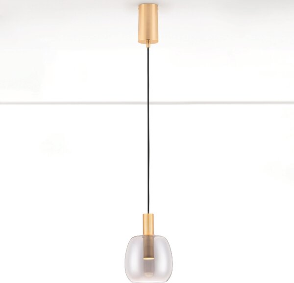 Skleněné závěsné LED světlo Nova Luce Imatia 16 cm