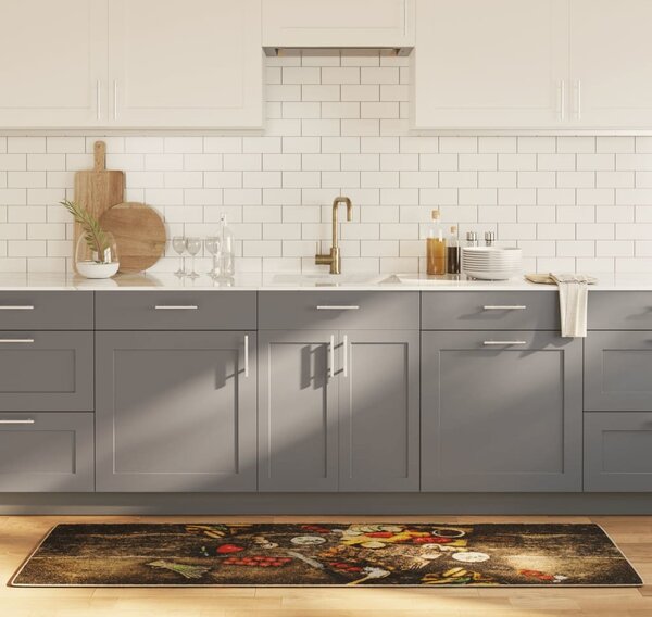 VidaXL Kuchyňský koberec 60x180 cm pratelný [136628] Barva: Hnědá