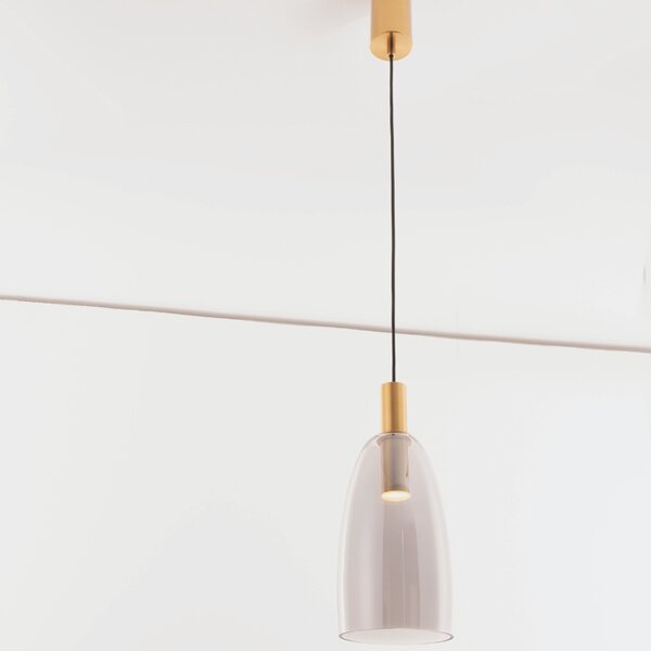 Skleněné závěsné LED světlo Nova Luce Imatia 14,5 cm