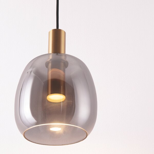 Skleněné závěsné LED světlo Nova Luce Imatia 16 cm