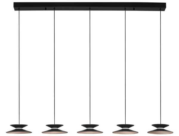-25 % Dny MOMENTI– Černé kovové závěsné LED světlo Nova Luce Morfi 132 cm