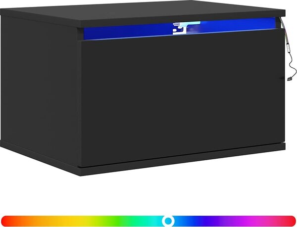 VidaXL Nástěnná noční skříňka 50 x 36 x 30 cm [836828] Barva: Černá