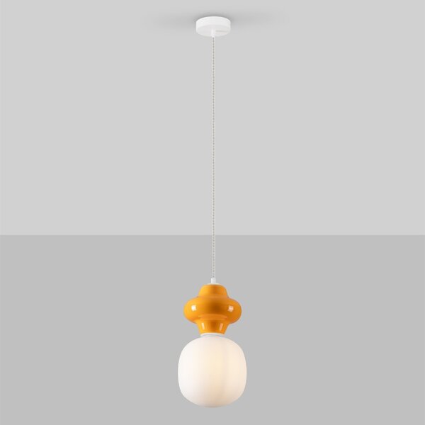 Oranžové závěsné světlo Nova Luce Clio 18 cm