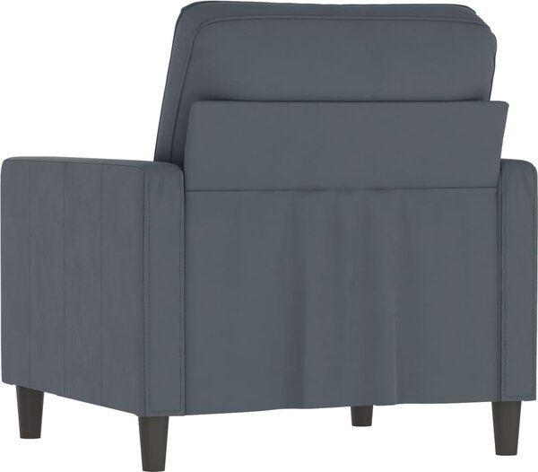 VidaXL Křeslo 60 cm samet [359179] Barva: Tmavě šedá