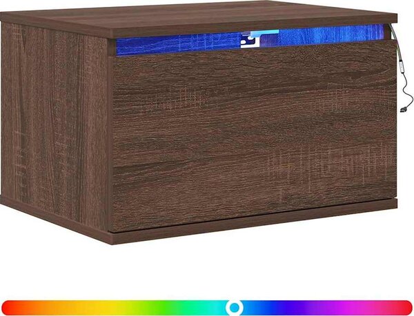 VidaXL Nástěnná noční skříňka 50 x 36 x 30 cm [836828] Barva: Černá