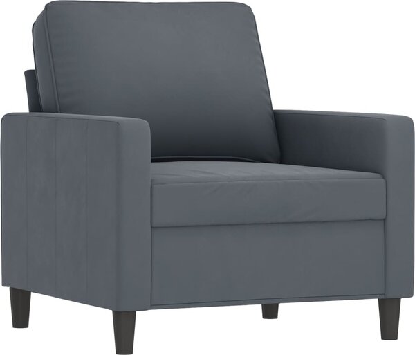 VidaXL Křeslo 60 cm samet [359179] Barva: Tmavě šedá
