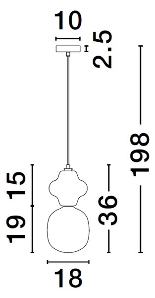 Oranžové závěsné světlo Nova Luce Clio 18 cm