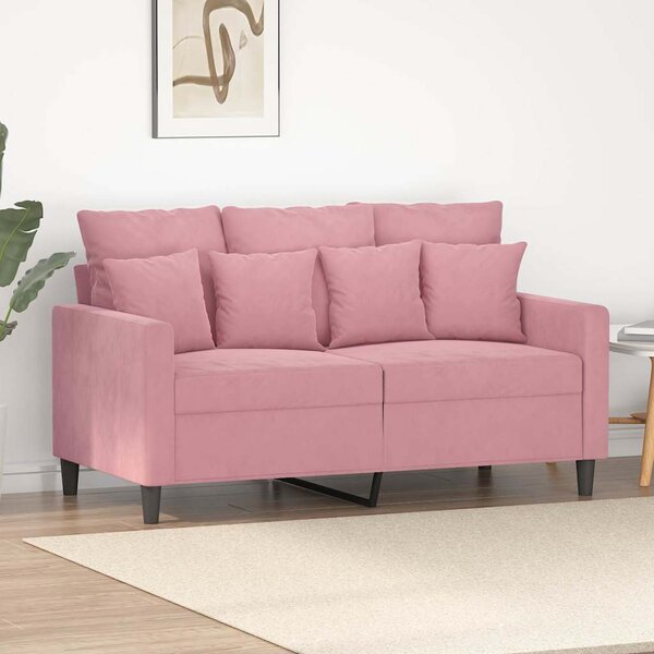 VidaXL 2místná pohovka 120 cm samet [359296] Barva: Tmavě šedá