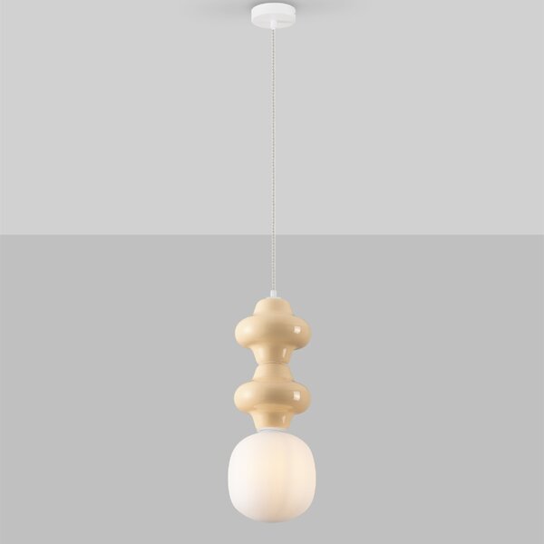 Žluté závěsné světlo Nova Luce Clio II. 18 cm