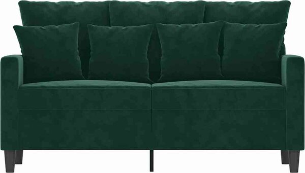 VidaXL 2místná pohovka 120 cm samet [359296] Barva: Tmavě šedá