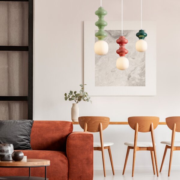 Tmavě zelené závěsné světlo Nova Luce Clio 18 cm