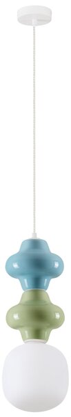 Modro-zelené závěsné světlo Nova Luce Clio 18 cm