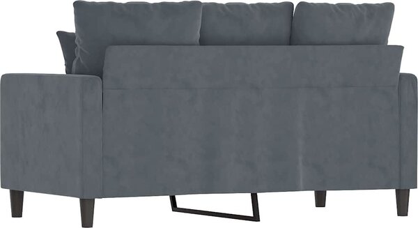 VidaXL 2místná pohovka 120 cm samet [359296] Barva: Tmavě šedá