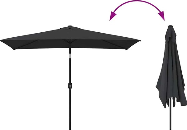 VidaXL Slunečník 200 x 300 cm pískově obdélníkový [44503] Barva: antracitová