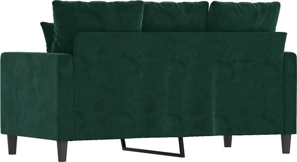 VidaXL 2místná pohovka 120 cm samet [359296] Barva: Tmavě šedá