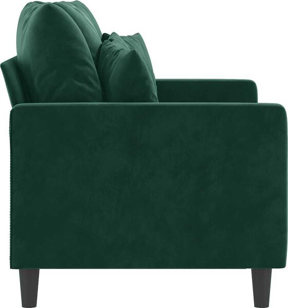 VidaXL 2místná pohovka 120 cm samet [359296] Barva: Tmavě šedá