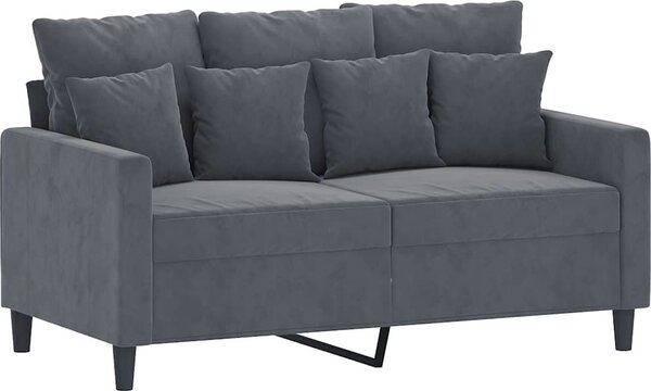 VidaXL 2místná pohovka 120 cm samet [359296] Barva: Tmavě šedá