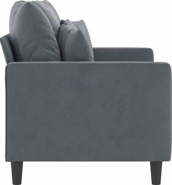VidaXL 2místná pohovka 120 cm samet [359296] Barva: Tmavě šedá