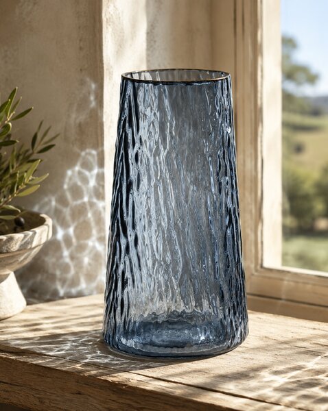 Cote Table Skleněná váza Amora modrá 20 cm