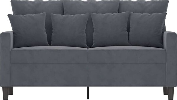 VidaXL 2místná pohovka 120 cm samet [359296] Barva: Tmavě šedá
