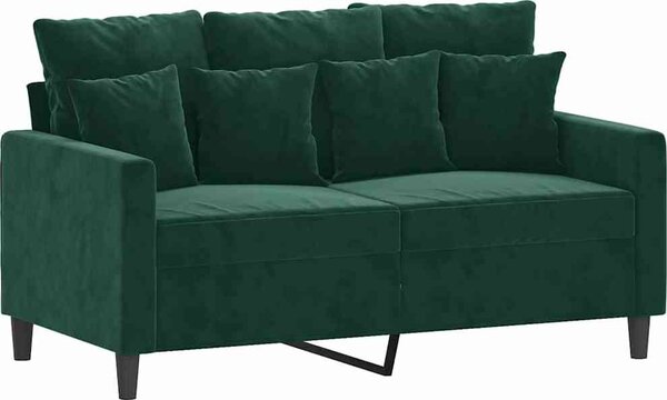 VidaXL 2místná pohovka 120 cm samet [359296] Barva: Tmavě šedá