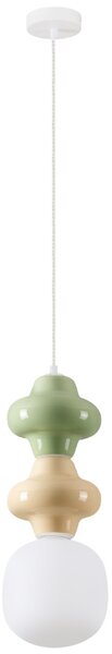 -25 % Dny MOMENTI– Zeleno-žluté závěsné světlo Nova Luce Clio 18 cm