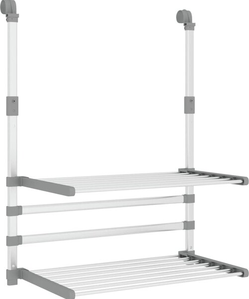 VidaXL Sušák na prádlo na balkon 54 x 25 x 42 cm hliník [154604]