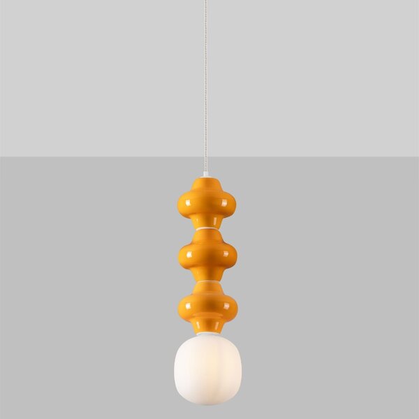 Oranžové závěsné světlo Nova Luce Clio II. 18 cm