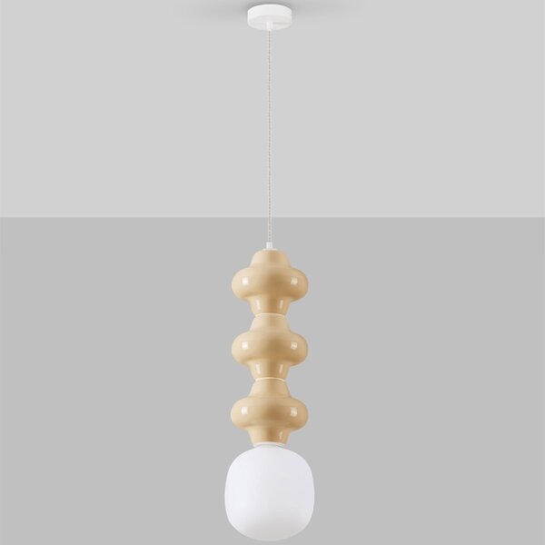 Žluté závěsné světlo Nova Luce Clio III. 18 cm