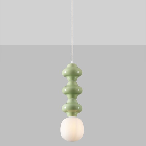 Zelené závěsné světlo Nova Luce Clio III. 18 cm