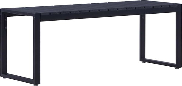 VidaXL Zahradní lavice 120,5 cm PS deska černá [49492]