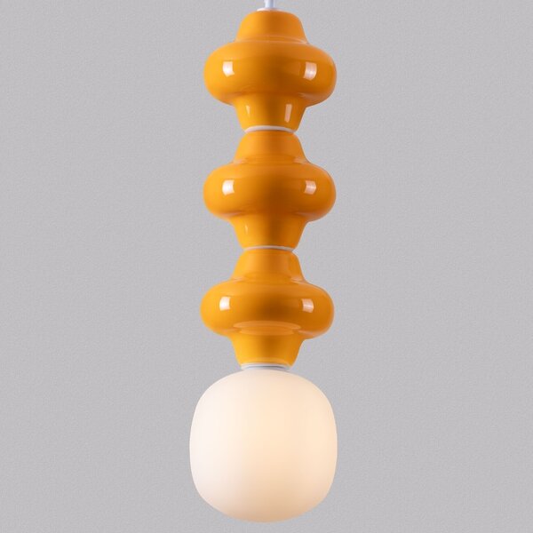 Oranžové závěsné světlo Nova Luce Clio II. 18 cm