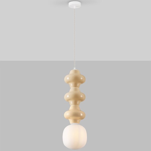 Žluté závěsné světlo Nova Luce Clio III. 18 cm