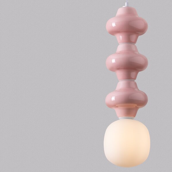 Růžové závěsné světlo Nova Luce Clio II. 18 cm